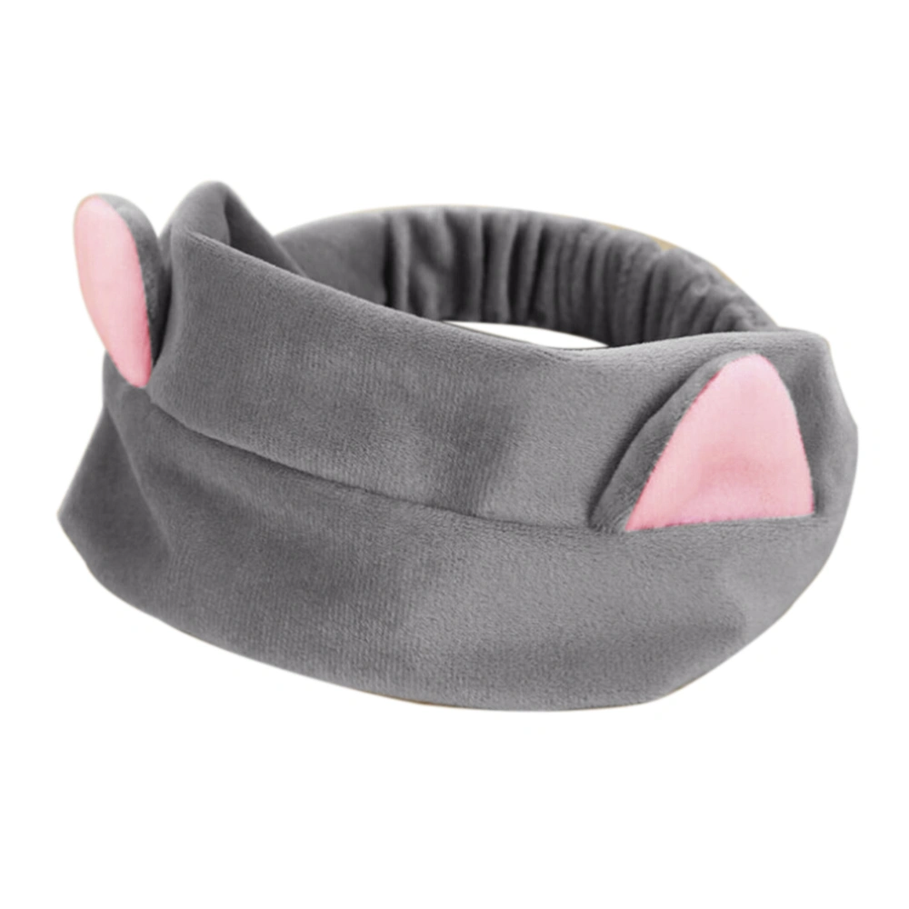 Women Girls Cat Ears Headband Beauty Hair Band (Grey)