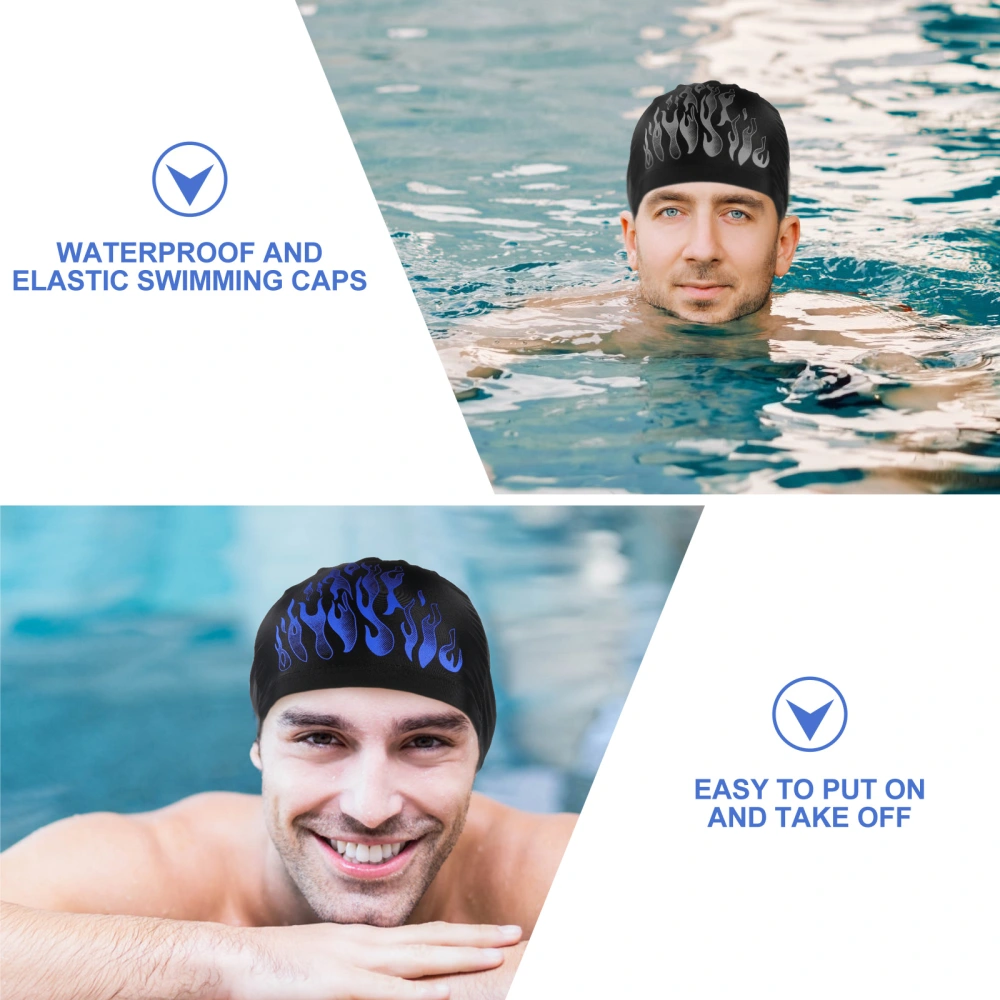 4Pcs Stylish Swimming Caps Comfortable Swim Caps Portable Swimming Caps for Men