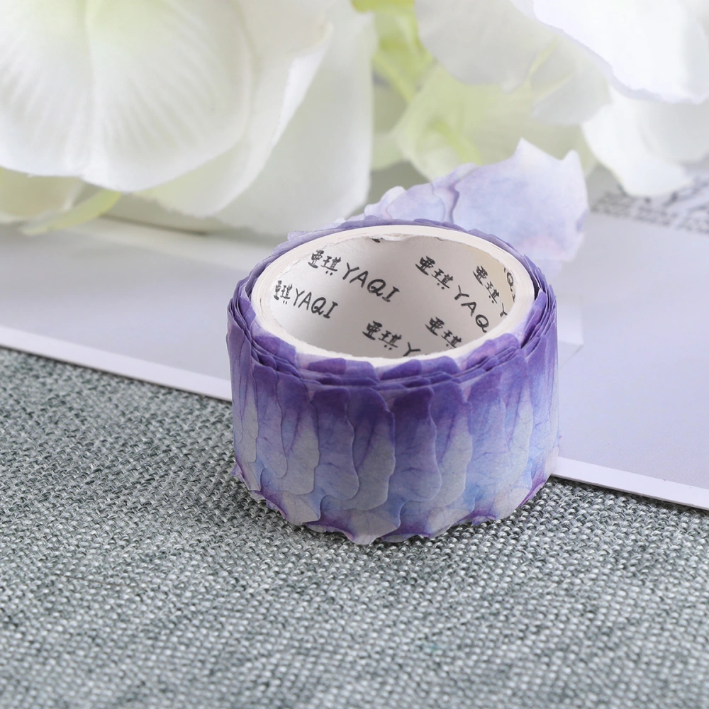 Petal Washi Masking Tape Hand Torn Seamless Stickers Decorative Sticky Paper Tapes for Scrapbook DIY Diary Gift Wrapping (Clematis)