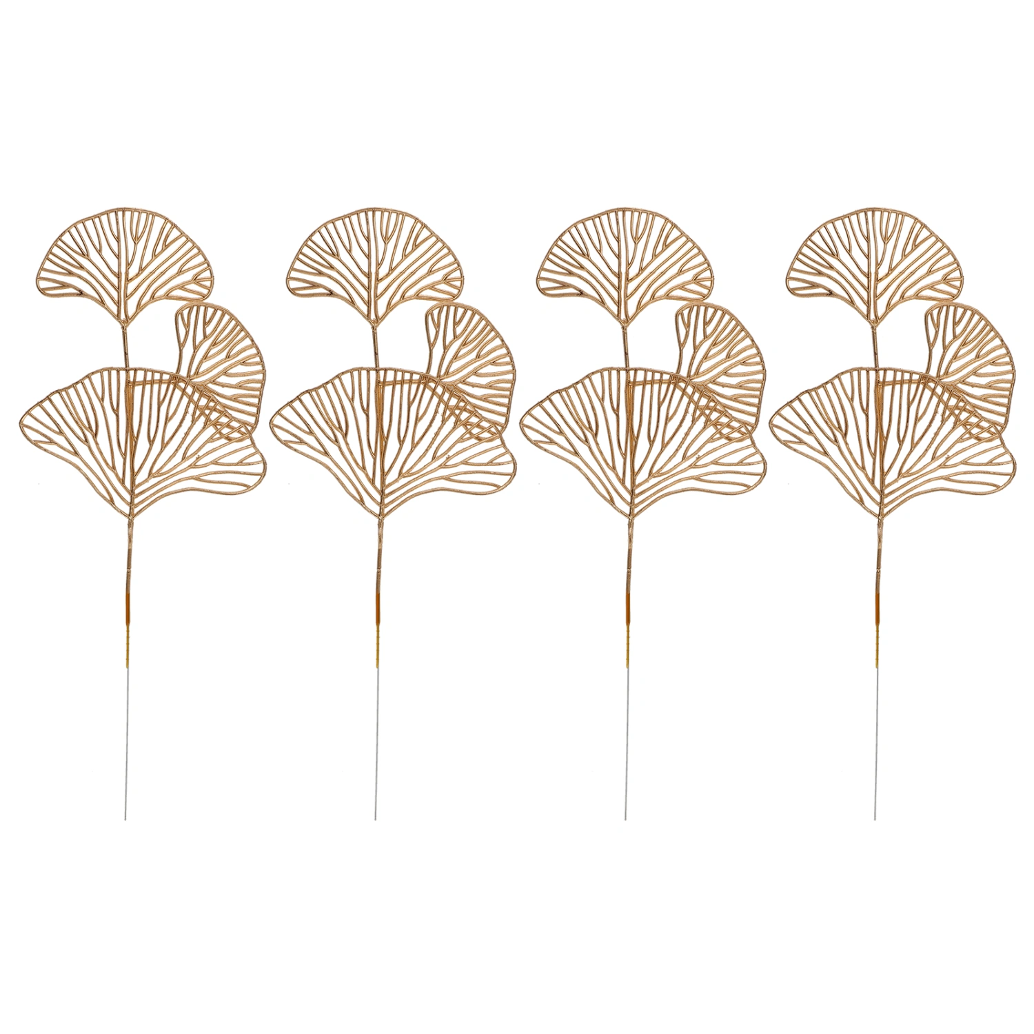 4pcs Artificial Leaf Birthday Party Decoration Gold Leaf Table Centerpiece Decor