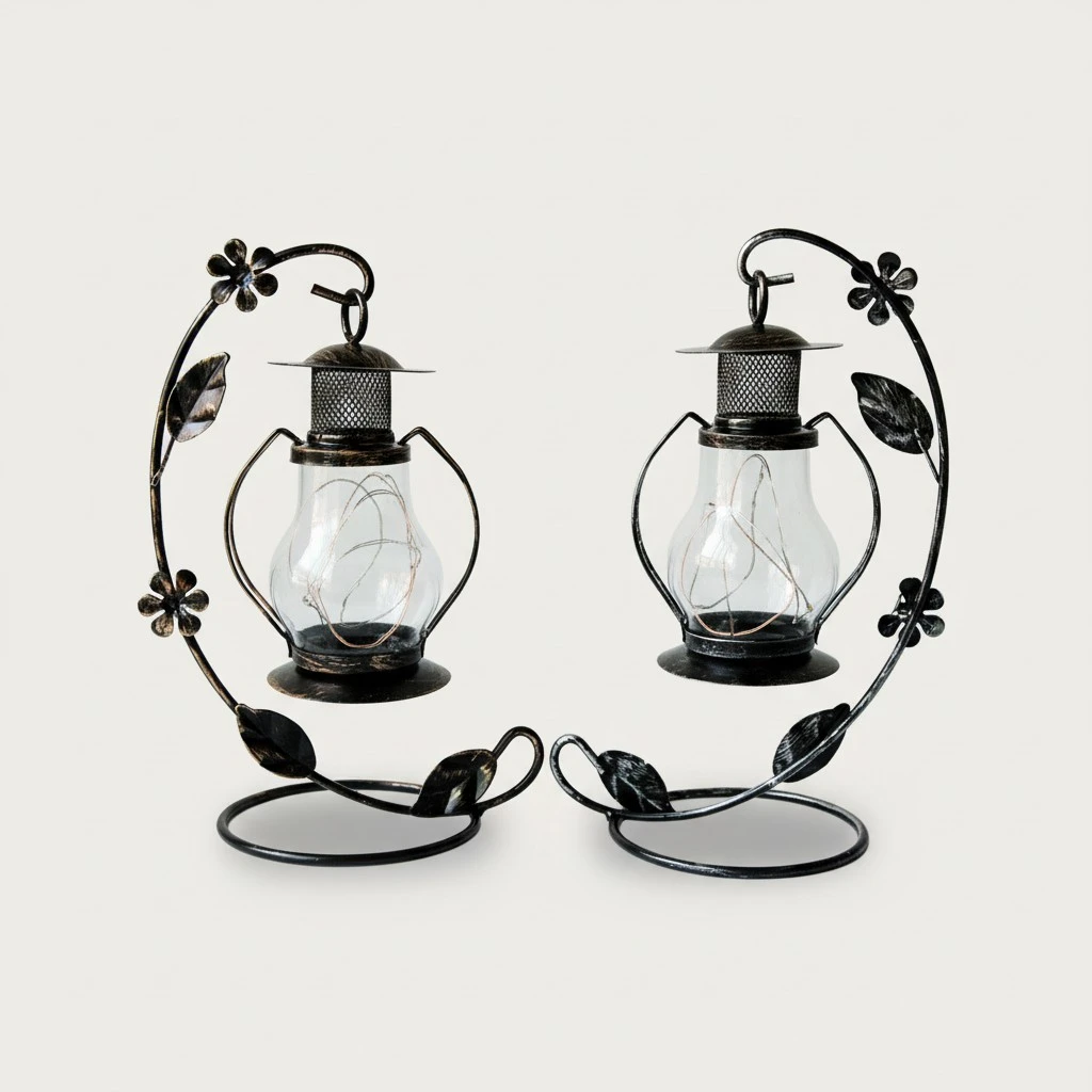 Iron Art Light Hollow-out Desktop Lamp Bedside Decorative Light Home Decor Lamp for Living Room Bedroom (Golden, Colorful Light)