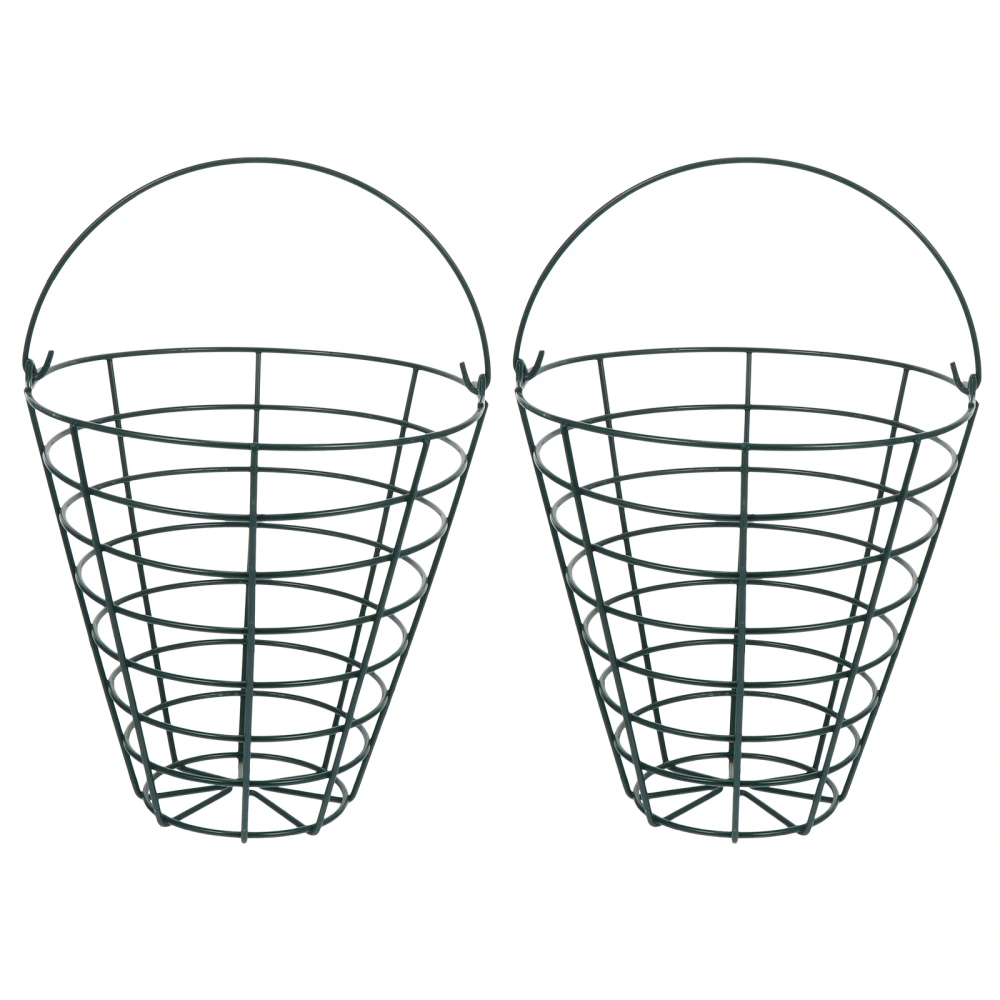 2pcs Golfs Ball Basket Wrought Iron Storage Basket Outdoor Balls Basket