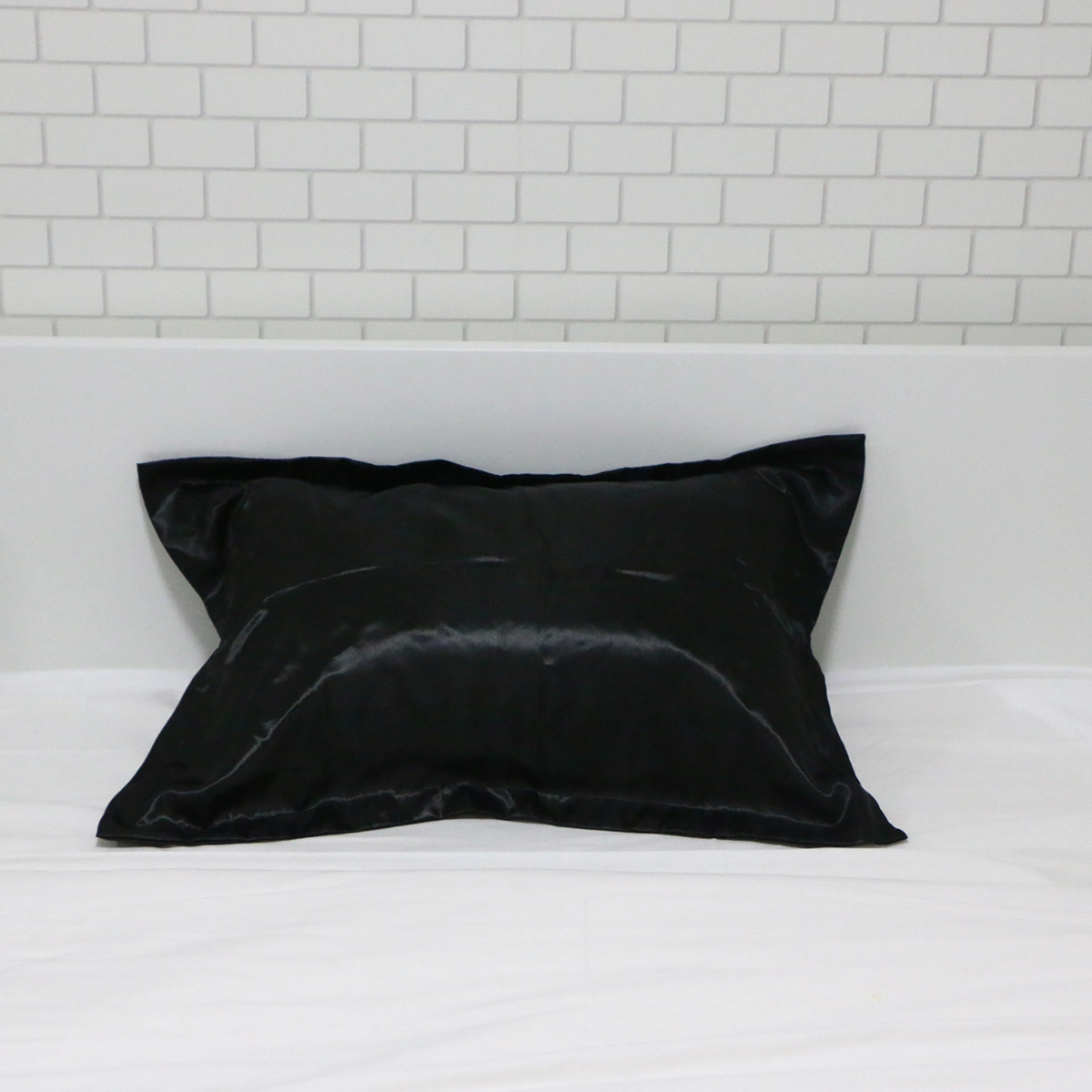 Silk Ice Silk Retro Pillow Case Cushion Cover for Home Sofa Coffee Library(Black)