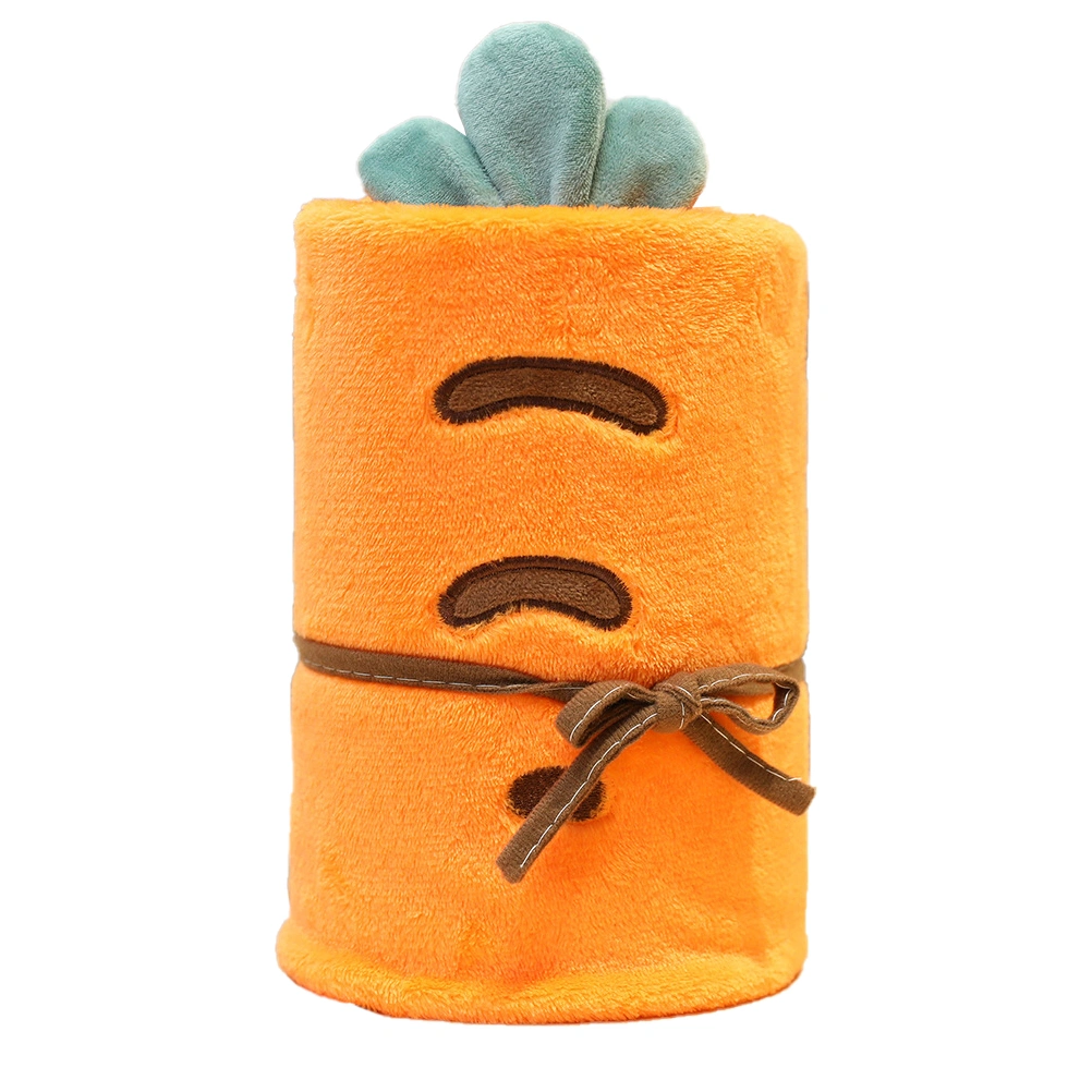 Coral Blanket Kids Blankets Cartoon Coral Fleece Blanket Household Blanket (Carrot)