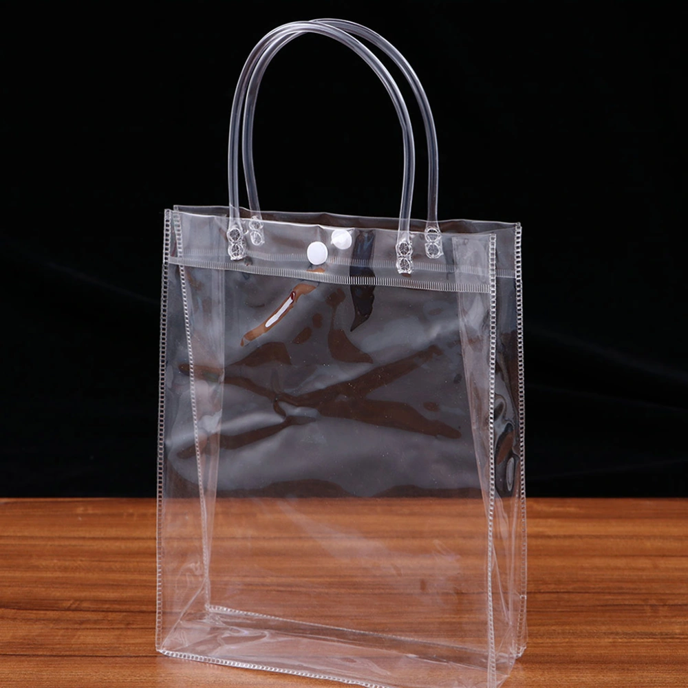 6pcs Practical Clear Tote Bag Exquisite Plastic Tote Bags PVC Tote Bag