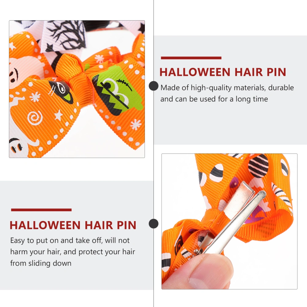 12pcs Colorful Halloween Hair Clips Ghost Hairpins Colorful Halloween Headdress