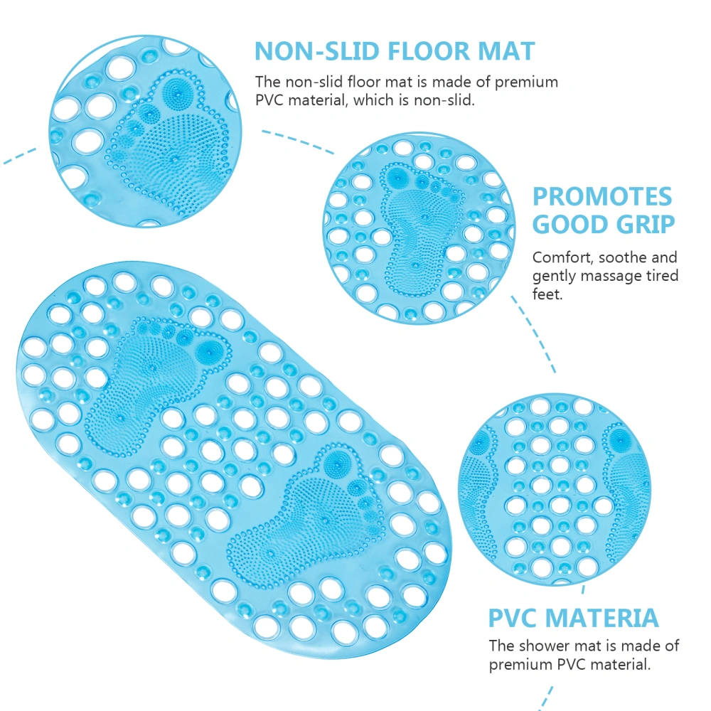 Bathroom Non-slip Pad Footprint Pattern Mat Massaging Non-slip Floor Mat