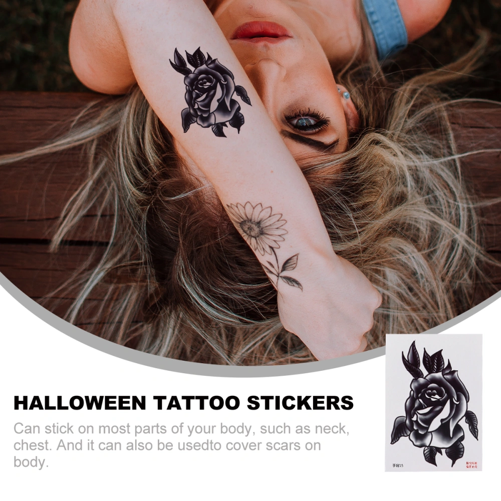 10pcs Halloween Arm Temporary Tattoos Stickers Totem Temporary Sticker for Men