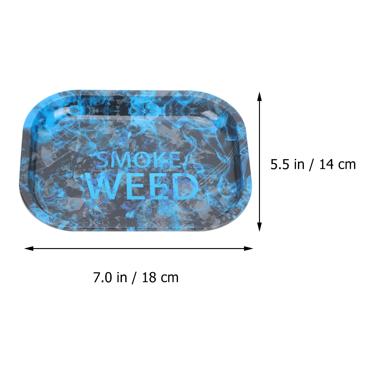Cigarette Tray Beautiful Printing Tinplate Cigarette Tray Storage Tray for Home (T5 18cm)