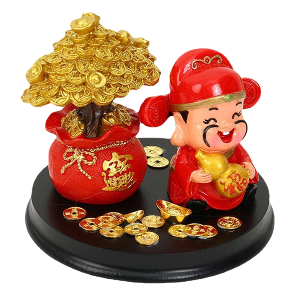 The God Of Wreath Resin Figure Adorable Cartoon Resin Crafts Resin Ornament