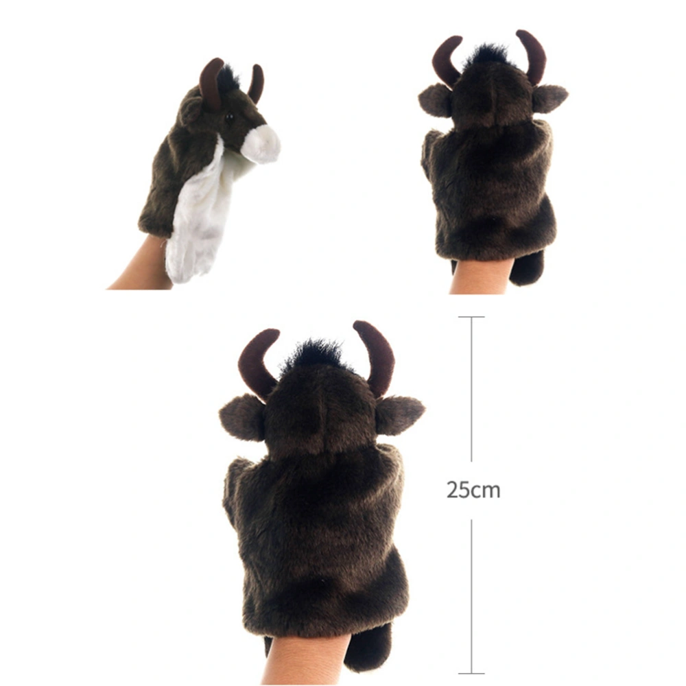 1PC Bull Hand Puppet Plush Animal Hand Finger Doll Toys Stuffed Toys for Kids