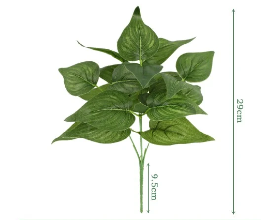3pcs Artificial Plants Fake Plants Tree Leaves with Stems Faux Plants Large Imitation Plants Greenery