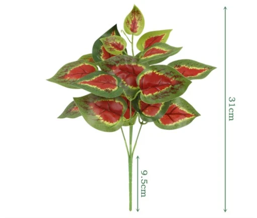 3pcs Artificial Plants Fake Plants Tree Leaves with Stems Faux Plants Large Imitation Plants Greenery