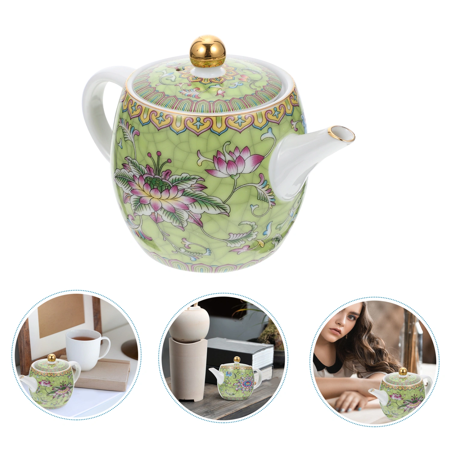 Heat-resistant Ceramic Teapot Delicate Durable Tea Kettle Home Tea Maker Pot