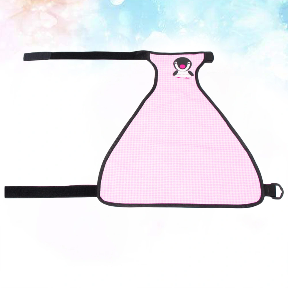 1PC Chequer Pattern Pet Waterproof Clothes Adjustable Bib Lightweight Belly Cover for Dogs Puppies Pets (Pink, Size XS)