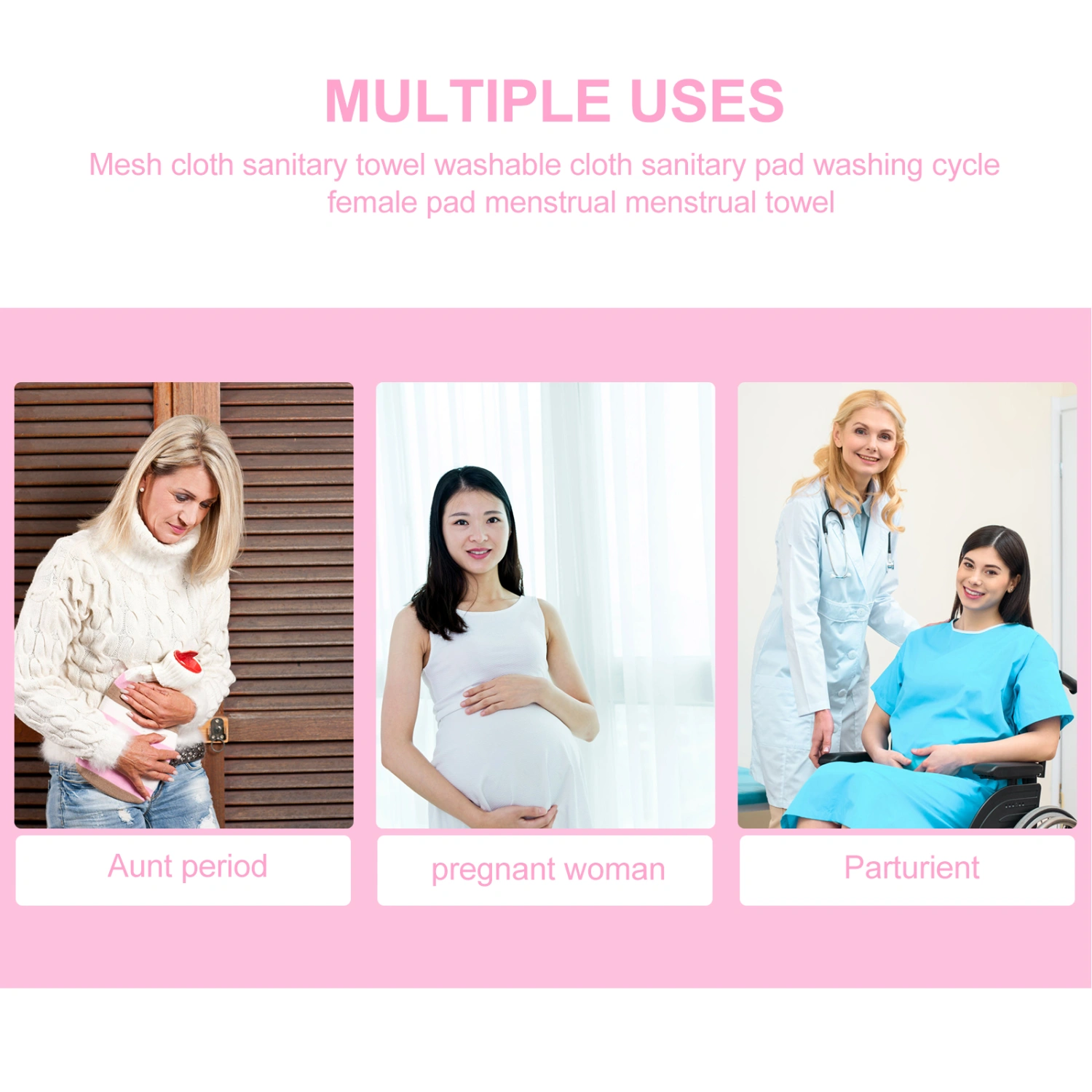 Washable Sanitary Pad Women Printed Nursing Mat Female Reusable Menstrual Pad