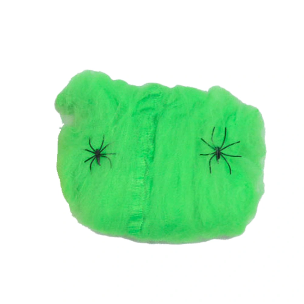 Elastic Cotton Spider Web for Halloween Home Bar Party Decoration (Green)