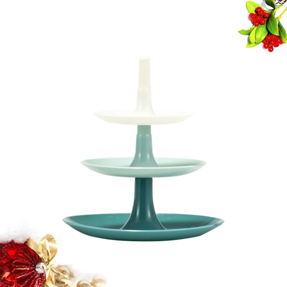 Triple Layers Plastic Cake Stand Cupcake Fruit Shelf Cup Cake Holder Display for Wedding Birthday Party - Size S