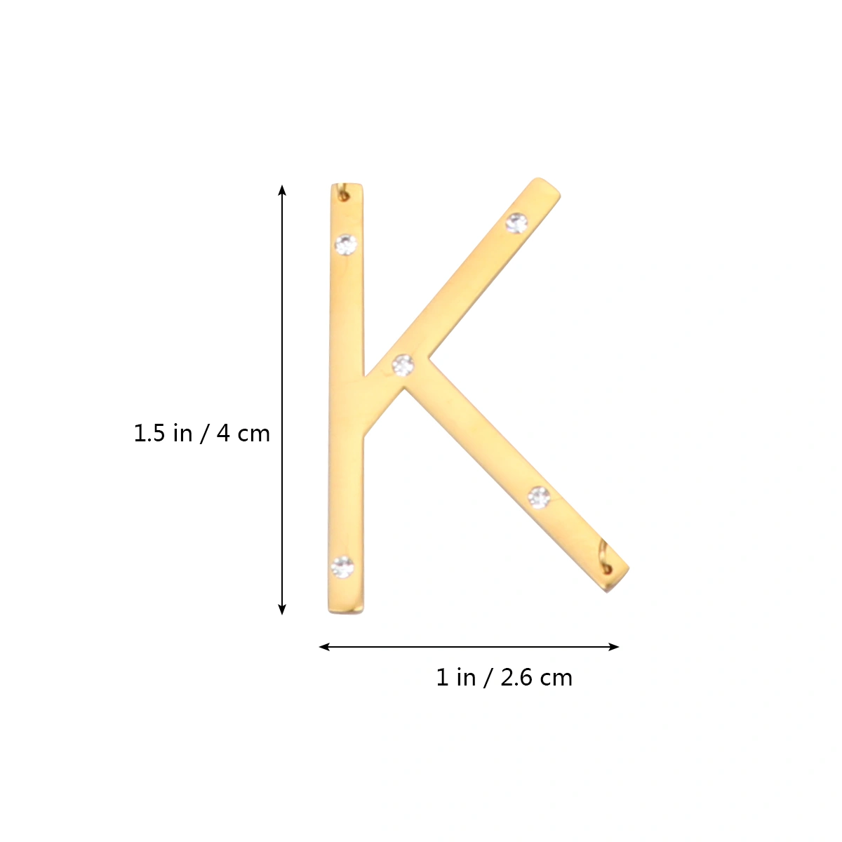 Rhinestone Necklace Letter K Neck Chain Elegant Neck Pendant Women Clavicle Chain Jewelry Decoration Golden