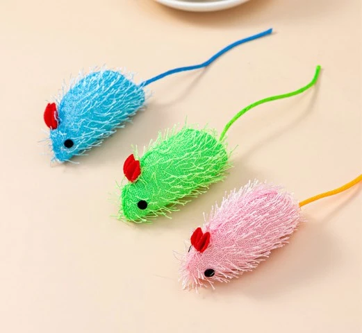 6Pcs Cats Mouse Toys Plush Mouse Toy Cat Teasing Toy Interactive Cat Toy Mice Cat Toy Mouse