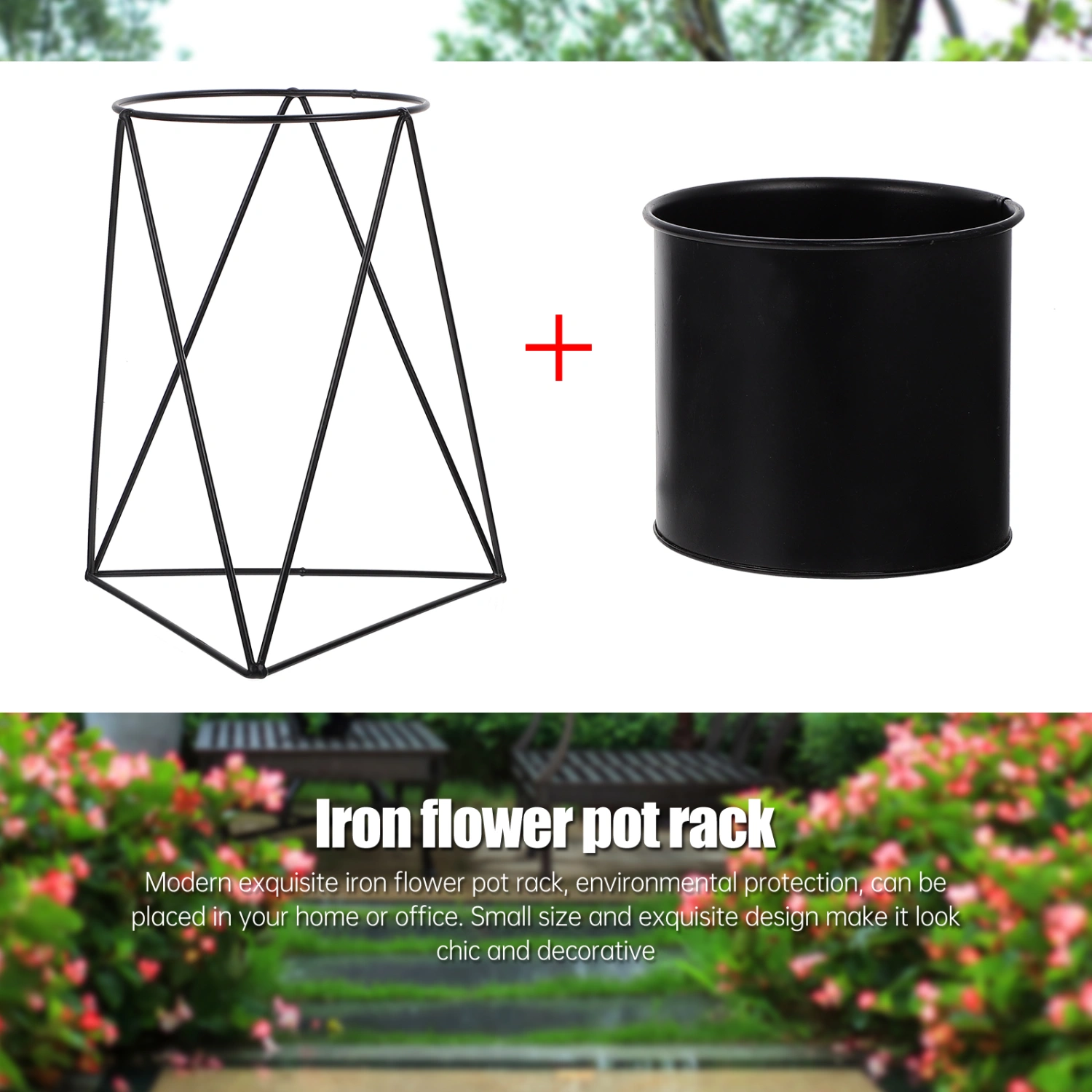 1pc Home Flowerpot Rack Indoor Flowerpot Display Rack Plant Pot Iron Rack