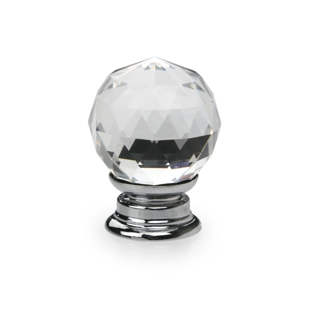 Clear Crystal Glass Cabinet Kitchen Cupboard Door Drawer Knob Door Pull Handle