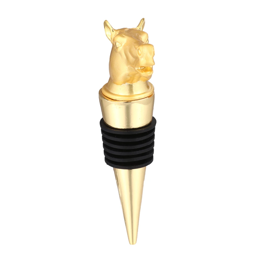 1PC Creative Wine Stopper Animal Design Alloy Bottle Plug Beverage Stopper for Bar Party Restaurant (Horse)