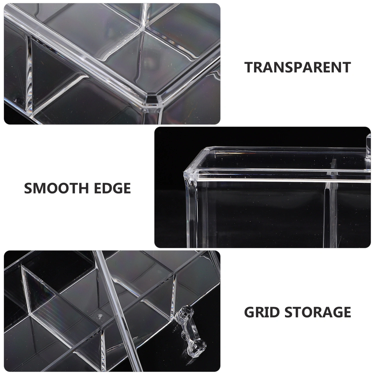 Household Storage Box Multi-function Jewelry Box Desktop Makeup Holder with Lid
