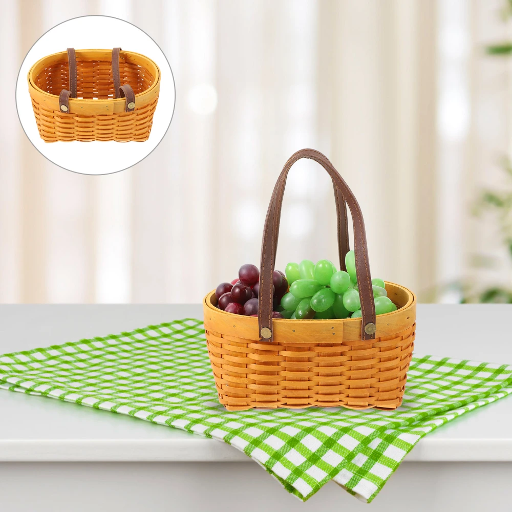 1Pc Multipurpose Storage Bucket Fruit Container Vegetable Basket Wooden Container