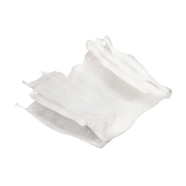 5pcs Aquarium Pond Filter Media Nylon Mesh Bags with Zipper - Size S (White)