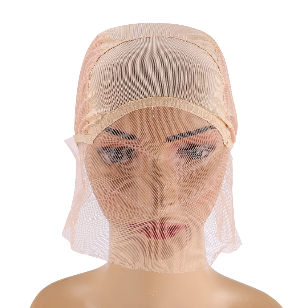 1Pc Lace Wig for Making Wigs Adjustable Strap Wig Elastic Hair Net Hairnet Mesh Hat for Women (Beige)