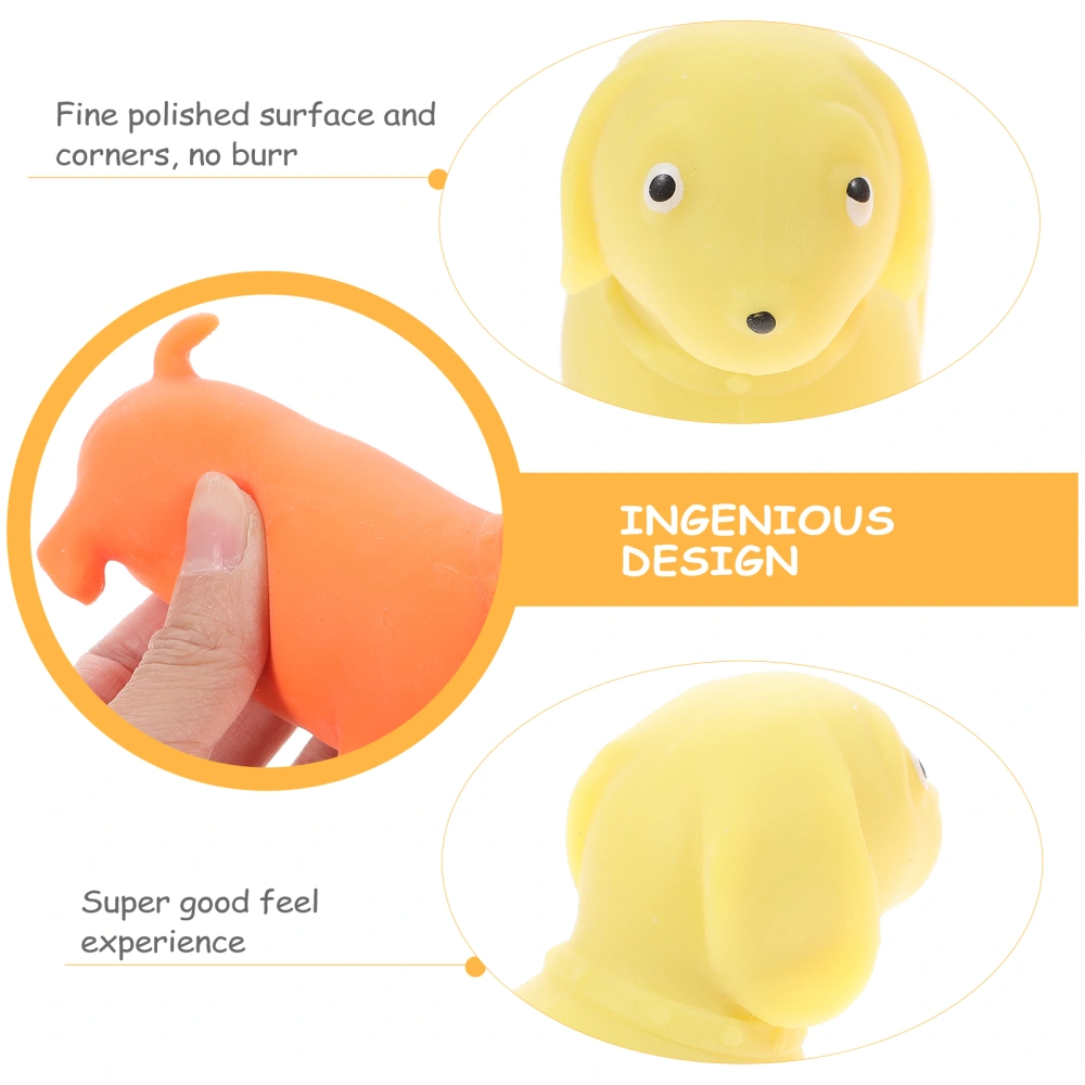 3pcs Stretchy Dog Squeeze Toys Pressure Relief Playthings (Random Color)