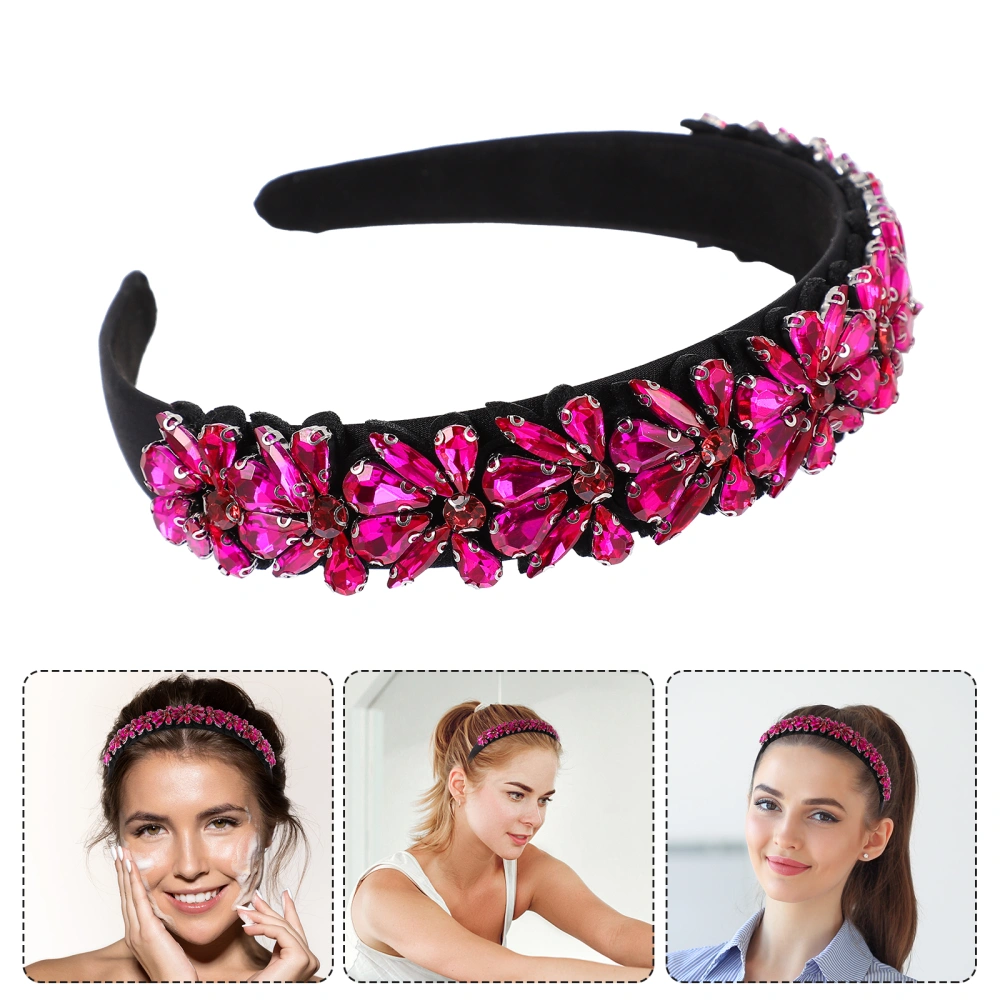 Floral Rhinestone Hairband Delicate Headband Women Headdress Hair Accessories