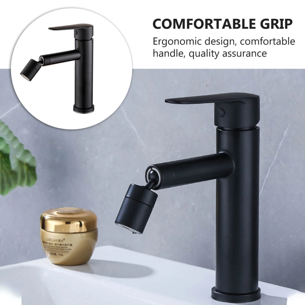 1 Set Hot and Cold Basin Faucets Black Stoving Varnish Water Tap Toilet Basin Faucet Stainless Steel Water Tap Bathroom Supplies for Home Toilet (Black)