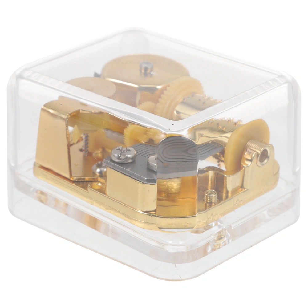 1Pc Square Transparent Musical Box Clockwork Musical Box Movement Acrylic Part