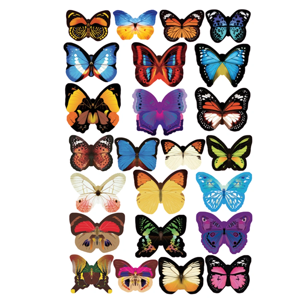 24pcs 3D Removable Mural Stickers Wall Fridge Stickers for Home Room Decoration (Style H-017A)