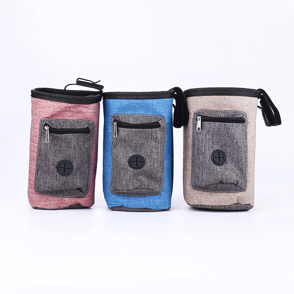 Pet Food Treat Pouch Lightweight Snack Bag Portable Food Bag Dog Accessories (Pink)