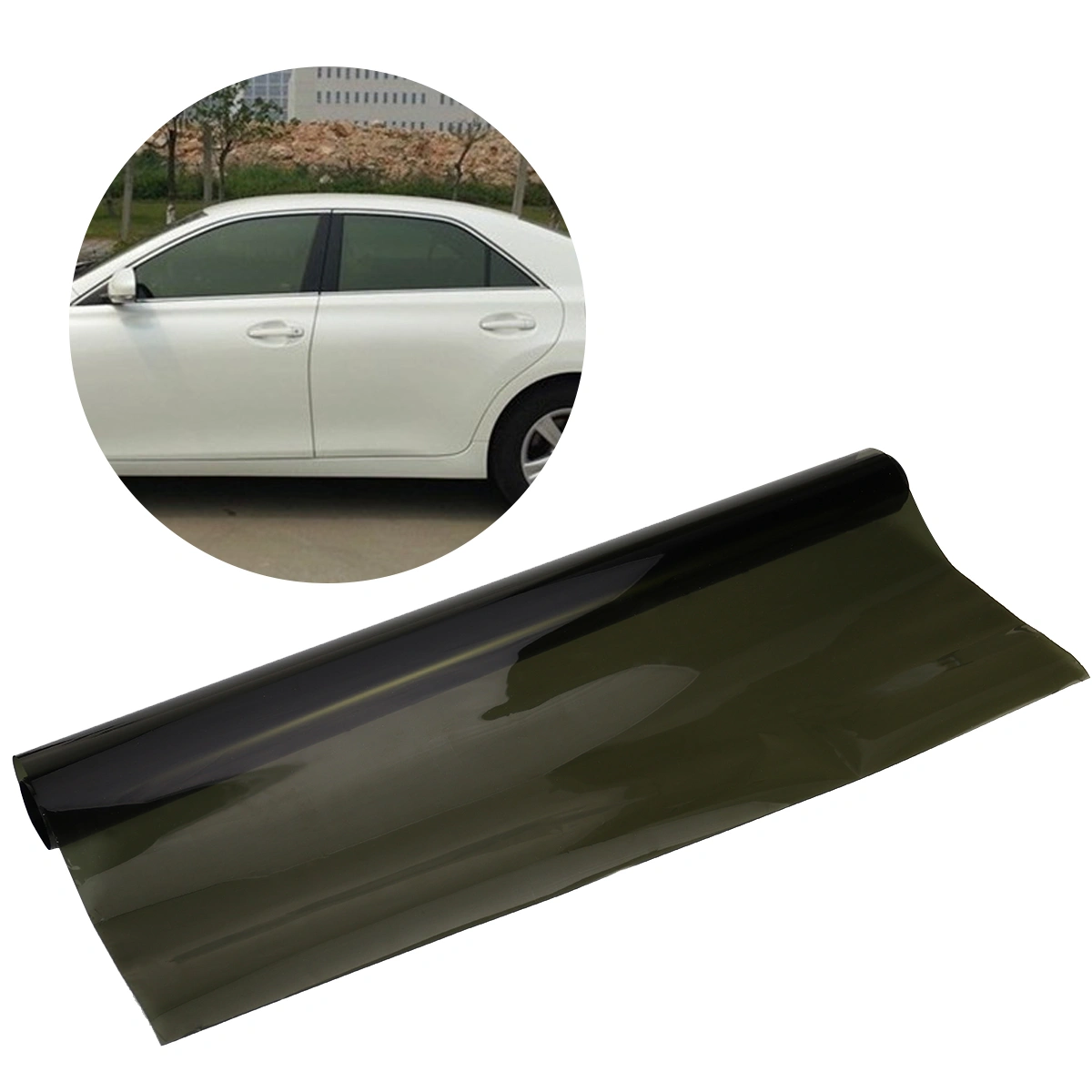 75cm × 6M Car Van Window Tint Film Universal Fit for Privacy & Sun Glare Heat Reduction (Olive Green)