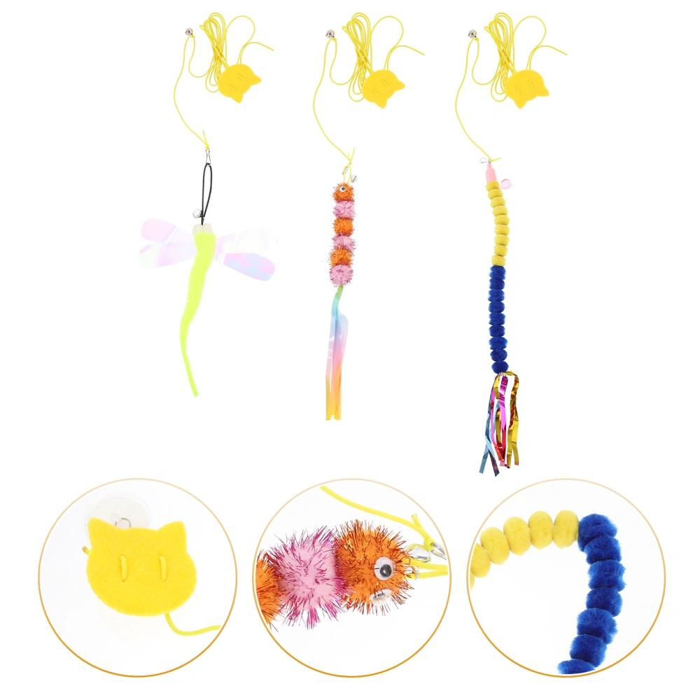 3 Sets of Household Cat Toys Wear-resistant Kitten Toys Adorable Teaser Toys Cat Accessory