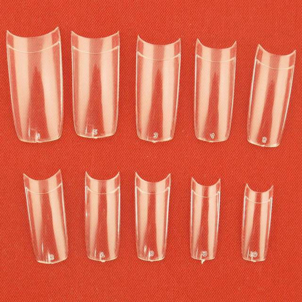 100 Pcs Artifical Nail Tips Full Cover Acrylic False Nails Tips Nail Art Supplies for Nail Salons and DIY Nail Art