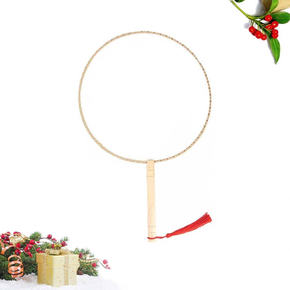 Blank Painting Fan Wooden Handle Painting DIY Handmade Embroidery Drawing Fan