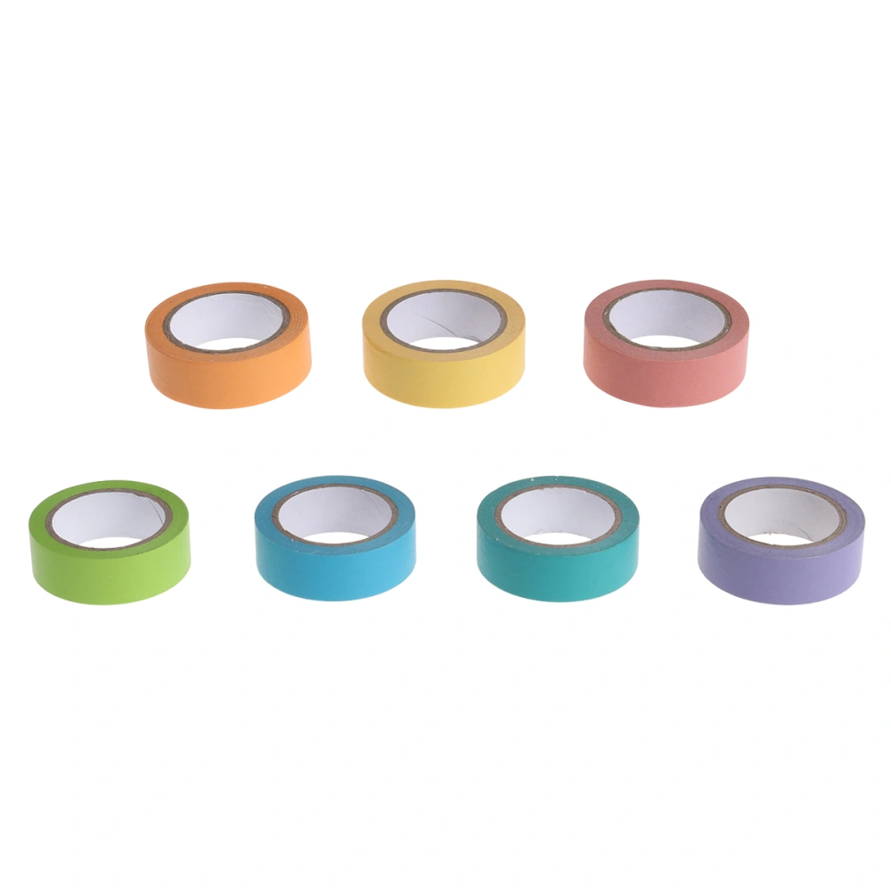 7 Rolls of Washi Tape Coloured Decorative DIY Tape Rainbow Candy Color Adhesive Masking Tape for Planners Scrapbooking Phone Art Craft Gifts DIY Decoration