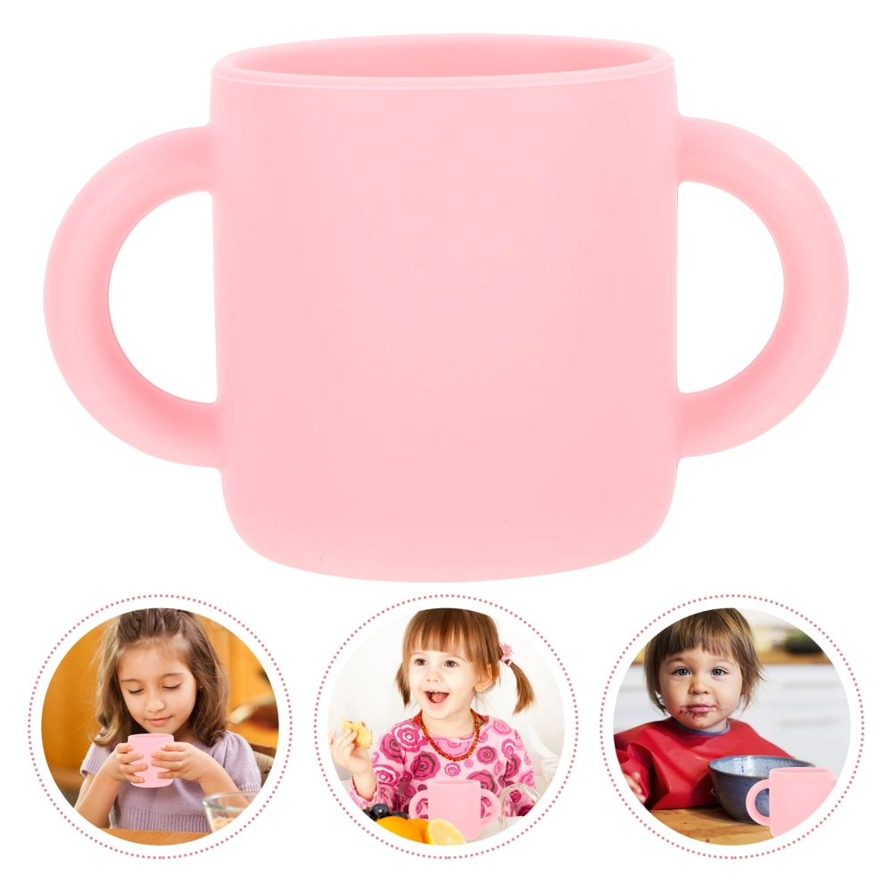 Child Silicone Binaural Water Cup Baby Bottle Cup Baby Training Water Cup