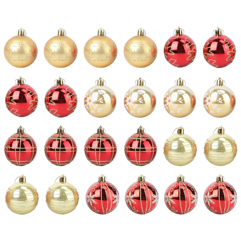 24pcs Christmas Tree Pendant Ball Xmas Pendants Christmas Party Ornaments