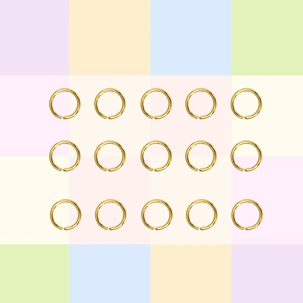 200pcs 6x5mm Golden Spring Rings Bag Buckle Split Circle Stainless Steel Key Chain Rings