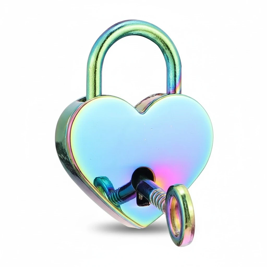 1 set of Delicate Couple Wishing Lock Heart Shape Lock Children Lock Toy