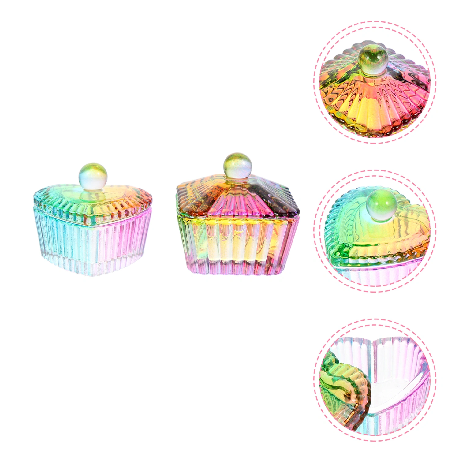 2Pcs Lidded Manicure Cup Manicure Liquid Powder Cup Nail Art Mixing Accessory