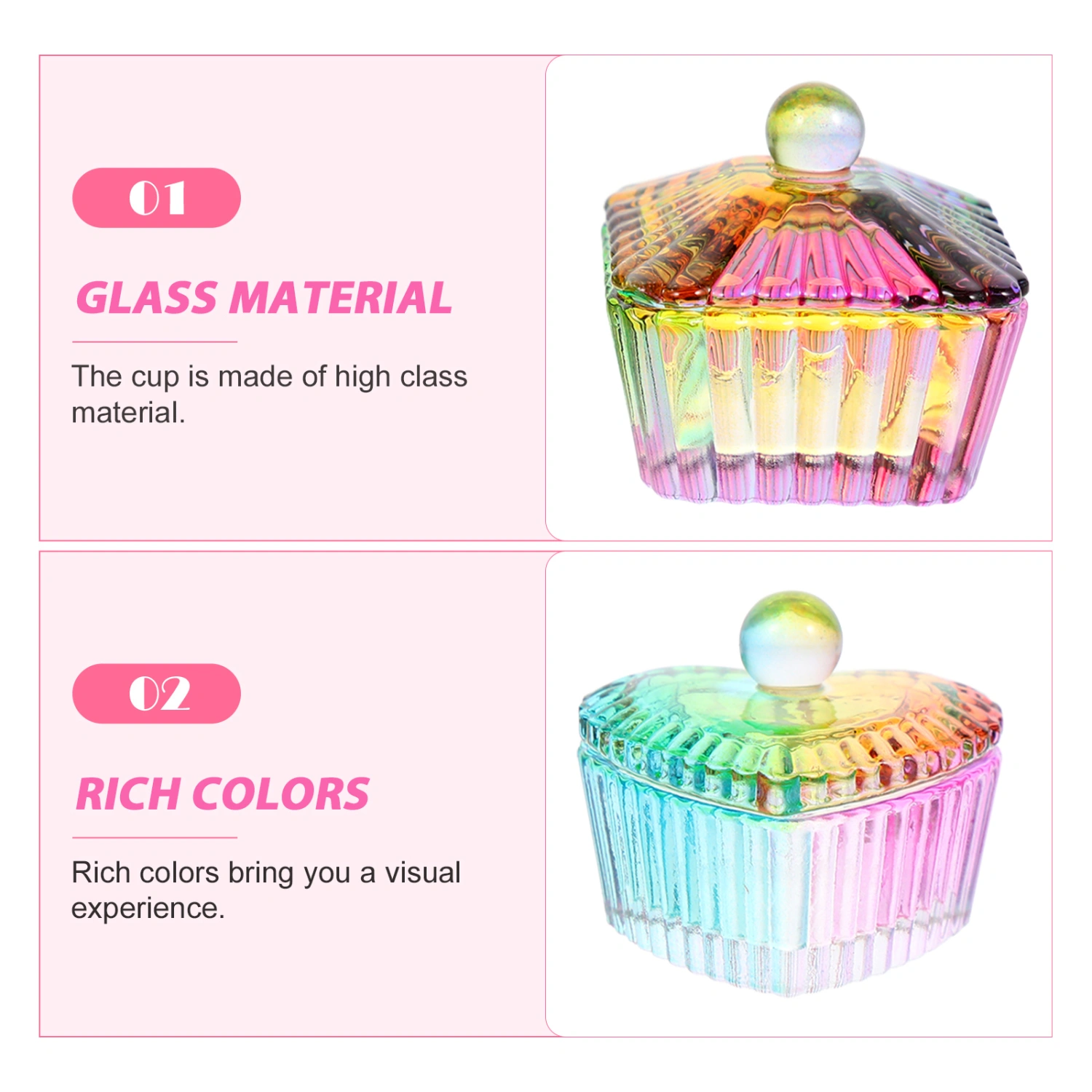 2Pcs Lidded Manicure Cup Manicure Liquid Powder Cup Nail Art Mixing Accessory