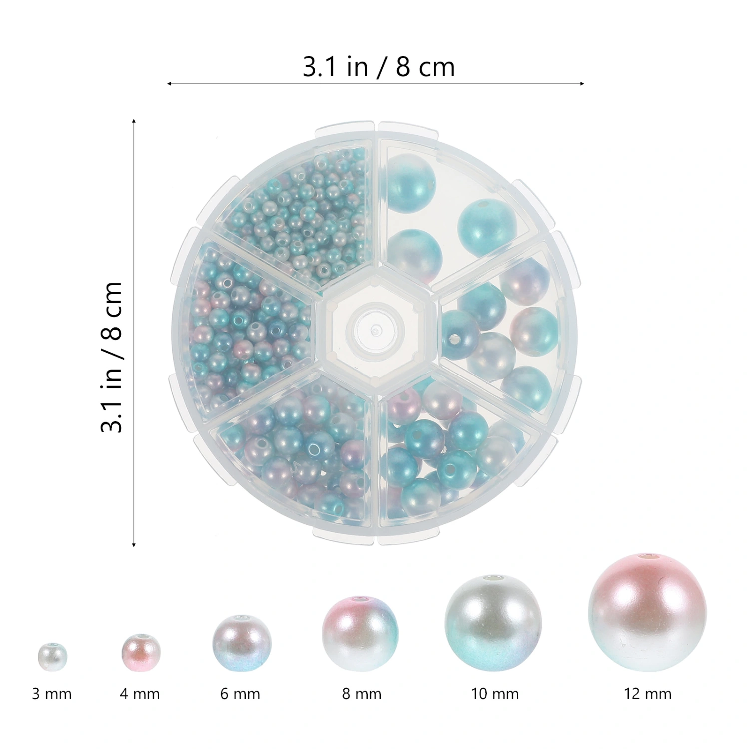 1 Box/564pcs Jewelry Making Beads Simulated Pearl Bead DIY Bead Necklace Bead
