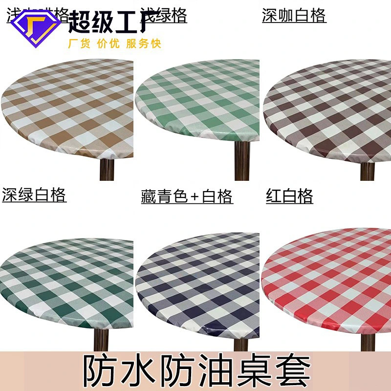 Outdoor Plaid Table Cover Round Outdoor Travel Camping Oilproof Tablecloth